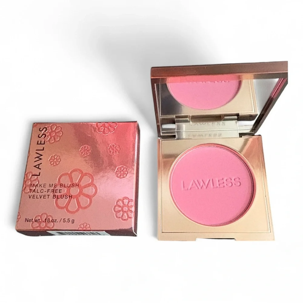 🎉Host Pick🎉 LAWLESS Make Me Blush Talc Free Velvet Blush in Daisy Pink NIB
